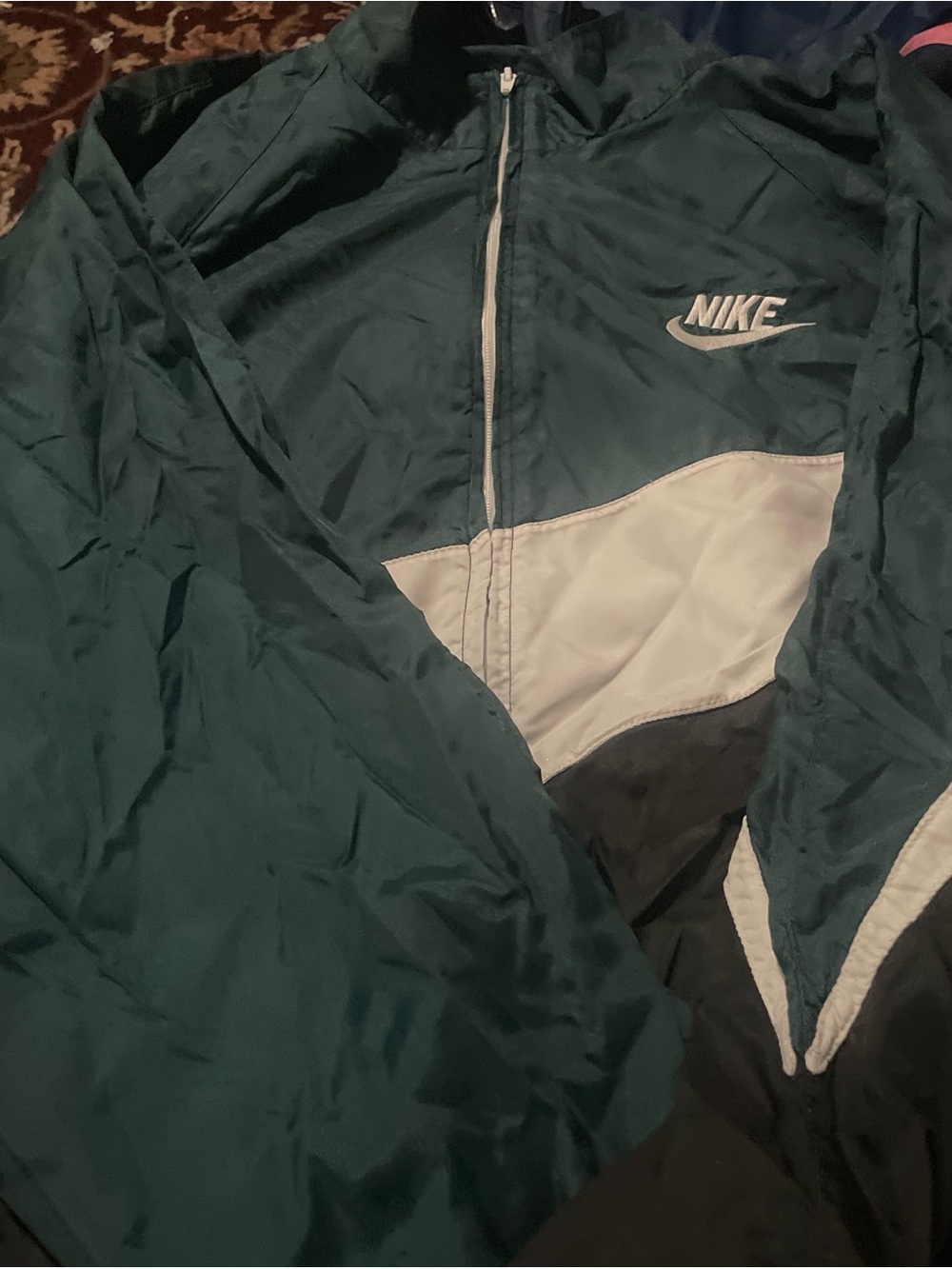 Nike Black Jacket with Red Swoosh Tag